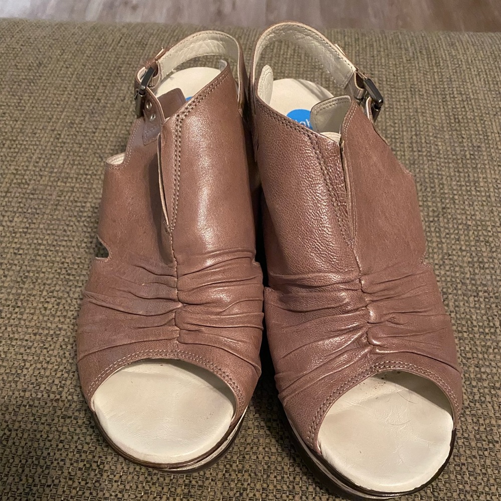Softwaves wedge sandals brown 41 10